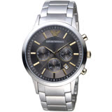 ARMANI 亞曼尼 耀眼金銀計時腕錶 AR11047
