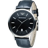 ARMANI 亞曼尼 Classic 簡約內斂時尚腕錶 AR2411 黑