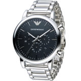 ARMANI 亞曼尼 Classic 英倫簡約風計時腕錶 AR1894 黑