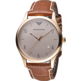 ARMANI 亞曼尼 Classic 紳士復刻經典腕錶 AR1866 咖啡