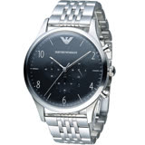 ARMANI 亞曼尼 Classic 簡約品味計時腕錶 AR1863 黑