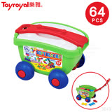 日本《樂雅 Toyroyal》益智/拼插軟積木車-64PCS