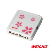 (三組入)WEICHU 櫻花戀_HU-500W USB2.0 HUB 集線器