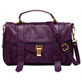 【Proenza Schouler】PS1Medium Saddle山羊皮斜背包(中-葡萄紫H00002-L001B-7030-N)