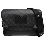LV M40511 MESSENGER PM VOYAGER Monogram帆布郵差包(中-黑灰)