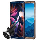 HUAWEI 華為 Mate 10 Pro 原廠保護殼+磁吸式車用支架組 (藍/棕)