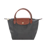 LONGCHAMP Le Pliage 短把摺疊水餃包(小/鐵灰)