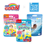 日本大王GOO.N/然自母愛 游泳用尿布任選4入