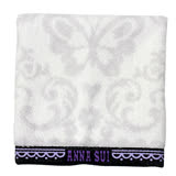 【ANNA SUI】春夏新款 舞蝶繡花大款方巾(白色)