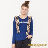 【Kinloch Anderson 金安德森】LOGO 印花格紋假領結長袖上衣(2色)