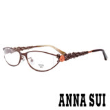 Anna Sui 安娜蘇 香氛花園邊框立體雕花光學眼鏡(啞光棕) - AS174G125