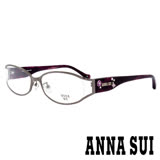 Anna Sui 安娜蘇 香氛花園簡約立體薔薇光學眼鏡(槍色/紫) - AS176G900