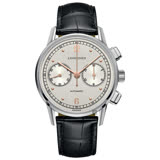 LONGINES浪琴 Heritage 復刻計時機械錶-銀x黑/41mm L28144760