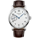 Longines浪琴 Master Collection 小秒針機械錶-白x咖啡/47mm L28414183