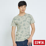 EDWIN 椰林印花短袖T恤-男款-淺綠色