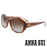 Anna Sui 安娜蘇 香氛花園時尚精雕蕾絲造型太陽眼鏡(棕) - AS815G124