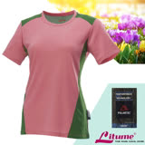【意都美 Litume】女新款 吸濕排汗快乾短袖休閒T恤.圓領衫.運動上衣/Polartec Delta乾爽高透氣.銀纖維抗菌防臭/PT009S 粉紅