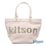 Kitson 晶透串珠大托特包 IVORY