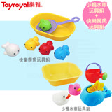 日本《樂雅 Toyroyal》撈撈戲水洗澡玩具組(小鴨水車組+撈魚組)