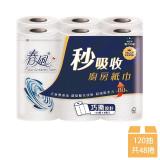 【春風】超吸收廚房紙巾120組*6捲*8串/箱