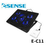 逸盛 Esense E-C11 冷光五風扇筆電散熱墊