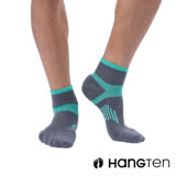 【HANG TEN】二分之一氣墊機能襪2雙入組(男)_藍綠(HT-A33001)