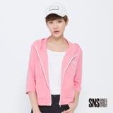 SNS 女子運動日品牌燙印連帽外套(3色)