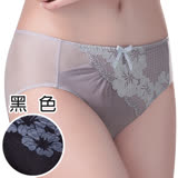 【思薇爾】花妍香系列M-XXL蕾絲中腰三角內褲(黑色)