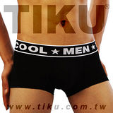 TIKU 梯酷 ~ 圖騰立體蛋袋 棉質平口男內褲-黑(BC1816)