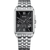 Hugo Boss 德意主張三眼計時腕錶(H1512576)-黑/銀