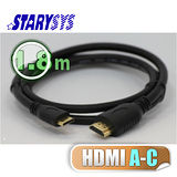曜兆STARY高級線材-DVI轉HDMI-1.8公尺圓線(公-公)