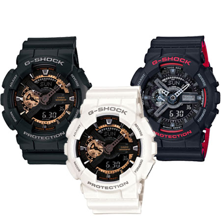 CASIO 卡西歐 G-SHOCK 重機潮流雙顯運動錶 GA-110RG-7A(GA-110RG-7ADR)-51.2mm
