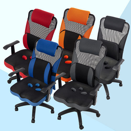 《BuyJM》3D專利坐墊大護腰多功能高背辦公椅/電腦椅
