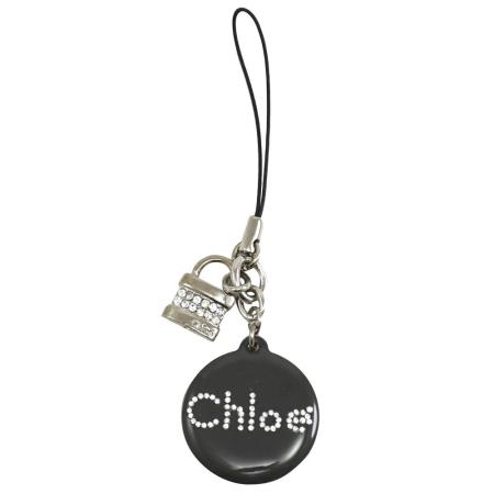 【Chloé 】新款 亮麗水鑽鎖頭手機吊飾