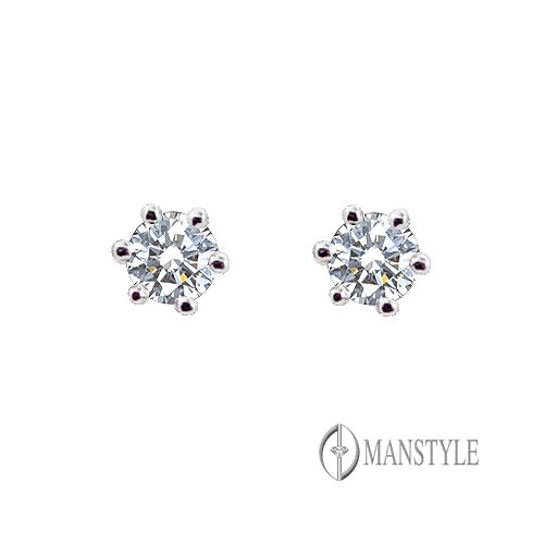 MANSTYLE 經典 0.60ct 鑽石耳環