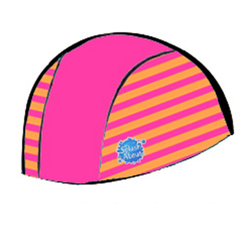潑寶 Splash About - Swim Hat 抗UV泳帽-桃紅 / 芒果橘條紋