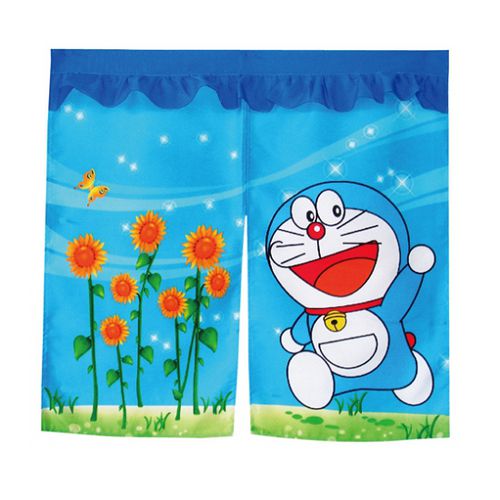 哆啦A夢Doraemon向日葵中門簾-藍90x85cm(FL824)