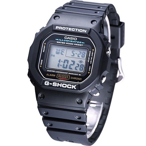 CASIO G-SHOCK 黑色運動電子錶 DW-5600E-1VDF