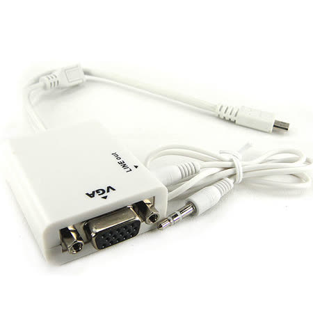 MICRO USB轉VGA 影音傳輸轉接線 MHL手機 影像聲音輸出
