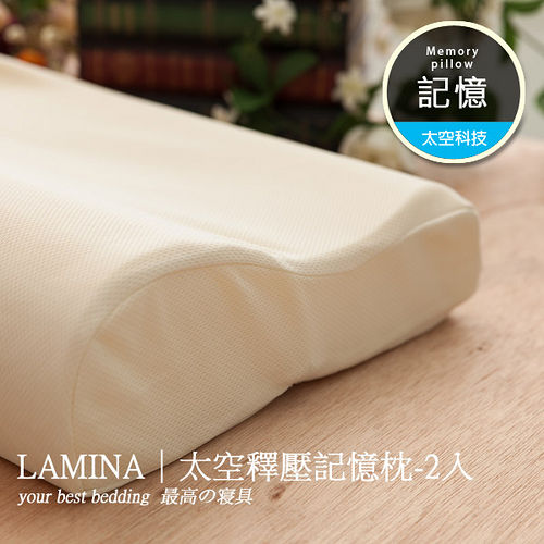 【LAMINA】太空釋壓記憶枕-2入