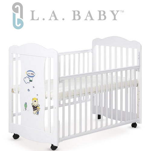 L.A. Baby 美國加州貝比 奧蘭多嬰兒搖擺大床/原木床/童床(白色/咖啡色)