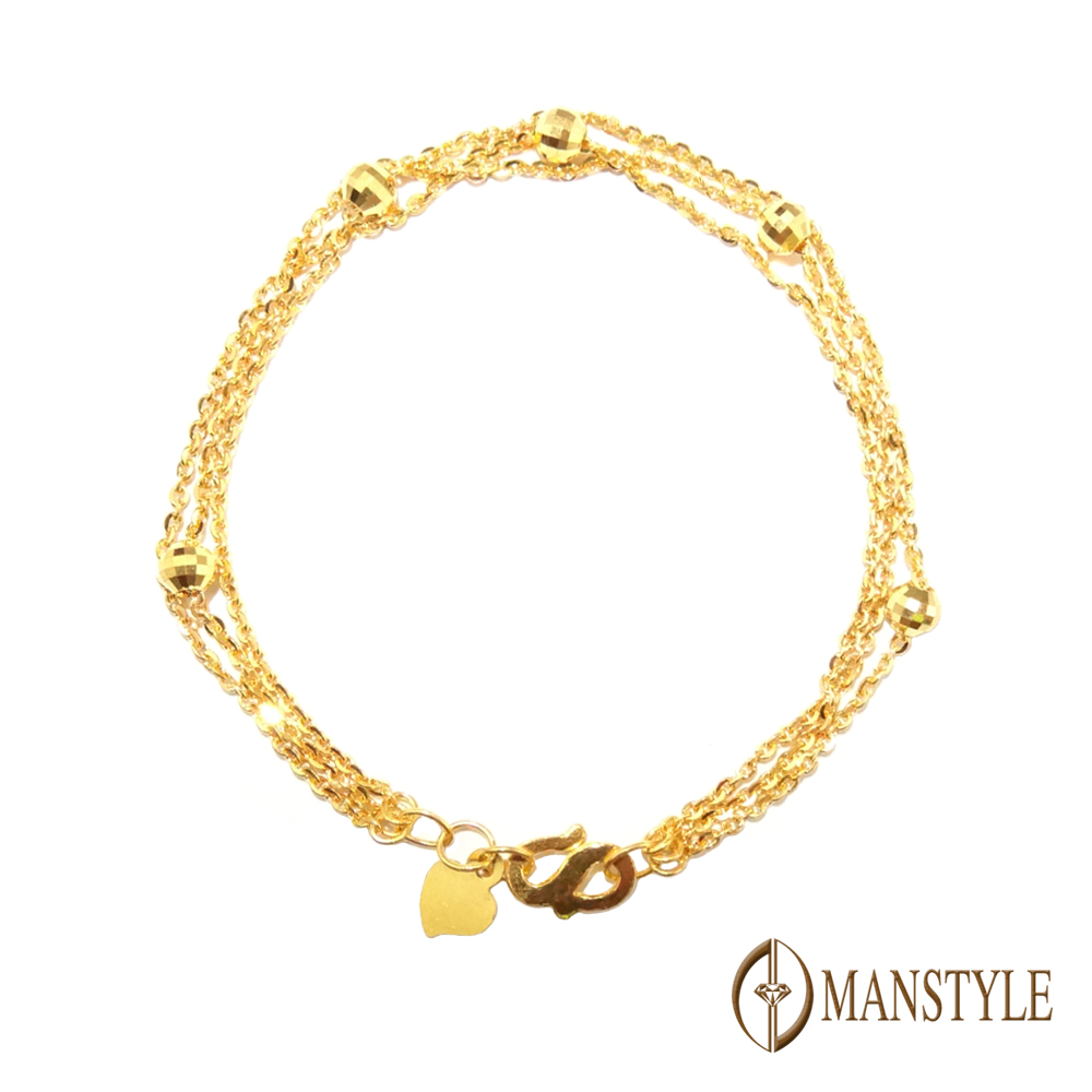 Manstyle「浪濤情緣」黃金手鍊 (約1.61錢)