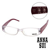 【Anna Sui】安娜蘇 名模粉鑽幾何時尚精品光學眼鏡(-酒紅-AS10203)