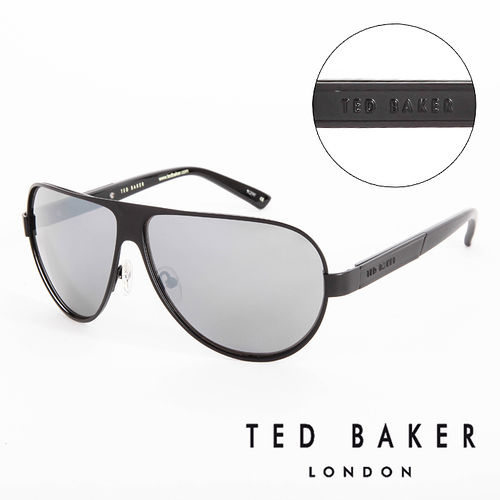 TED BAKER 倫敦 復古質感造型太陽眼鏡(黑) TB1240001