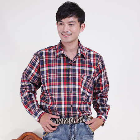 JIA HUEI 
法蘭絨格紋精紡棉襯衫