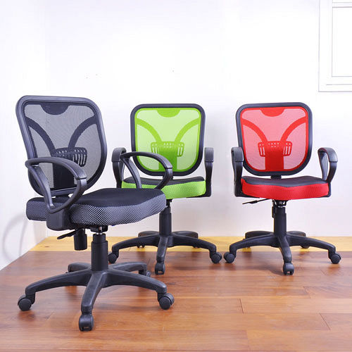 傑保坐墊加厚網布扶手辦公椅/電腦椅(3色)