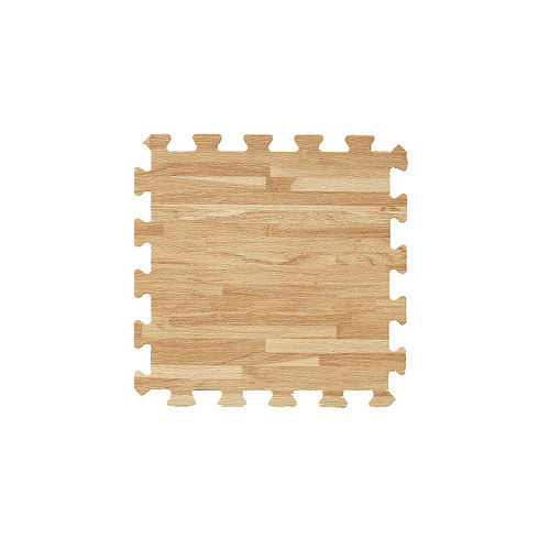 【新生活家】EVA耐磨拼花木紋地墊-淺色32x32x1cm30入