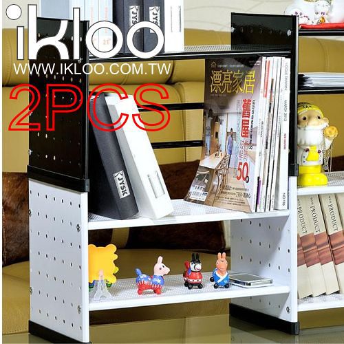 N 整理收納 IKLOO貴族風組合式書架(白)OA125-2入裝-9712 收納書架用品