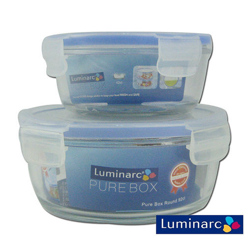 Luminarc樂美雅 2件玻璃保鮮盒組 PB-920+420