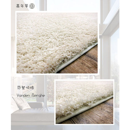 【范登伯格】嘉年華☆居家美學長毛地毯-白色(140x200cm)